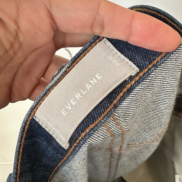 EVERLANE Denim Straight Leg Jeans Regular Rise / Dark Blue Wash- 31 x 32 - Picture 9 of 9